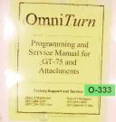 Omni-Turn-Omni-Turn GT75, GTJr Machine Center Programming and Service Manual 1999-GT75-GTJr-01